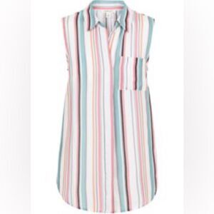 NWT Tribal Striped Sleeveless Top